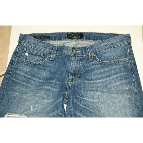 Lucky Brand jeans womens 6 Sienna Cigarette distressed 33 x 25 blue - Picture 2 of 11